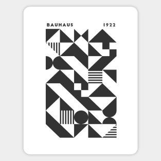 Bauhaus 1922 Black and White Geometric Magnet